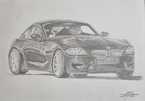Dibujo a lápiz: BMW Z4 Coupé