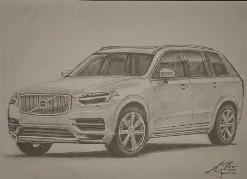 Dibujo a lápiz: Volvo XC90